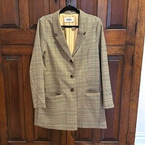 Plaid jacket/long blazer